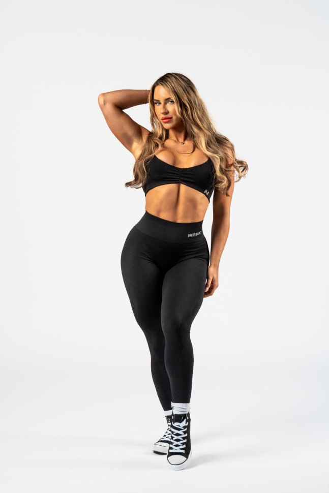 Леггинсы Nebbia High Waisted Push-Up Leggings TOTALLY SEAMLESS 303 Black в Челябинске в Челябинске