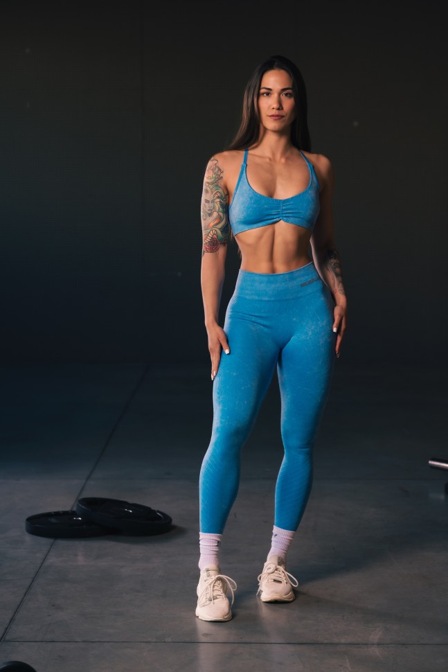 Леггинсы Nebbia High Waisted Push-Up Leggings TOTALLY SEAMLESS 303 Blue в Челябинске в Челябинске
