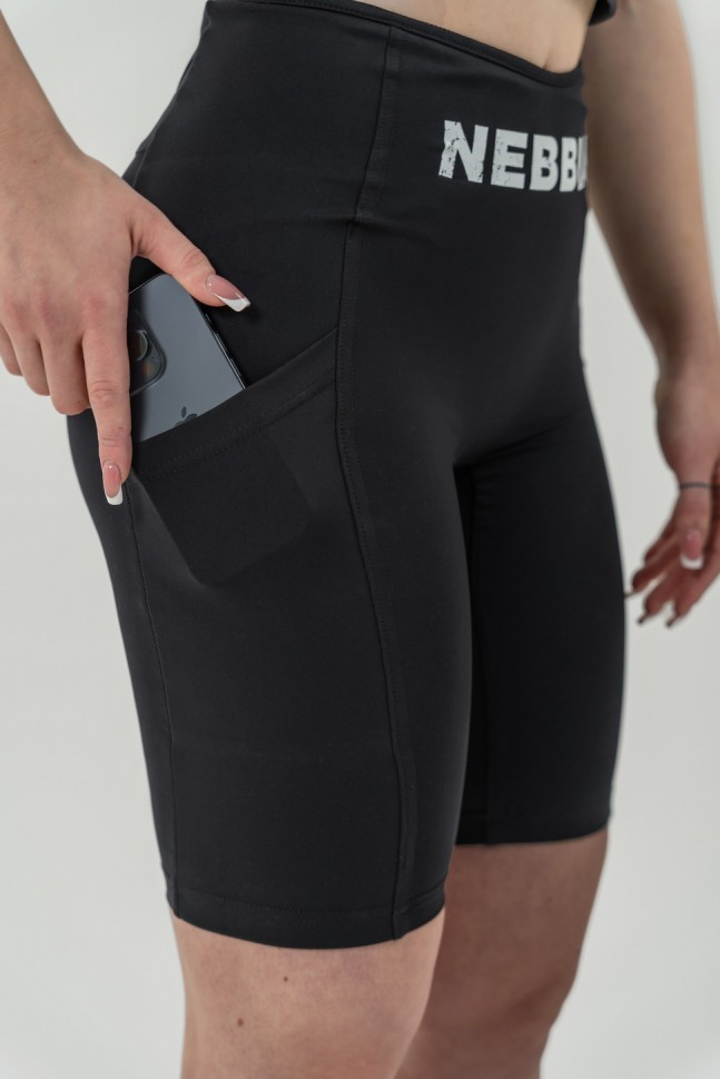 Велосипедки Nebbia High waisted biker shorts 10″ GYM THERAPY 628 Black в Челябинске в Челябинске