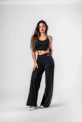Брюки Nebbia Deni x NEBBIA High-waist Flared Pants 312 Black