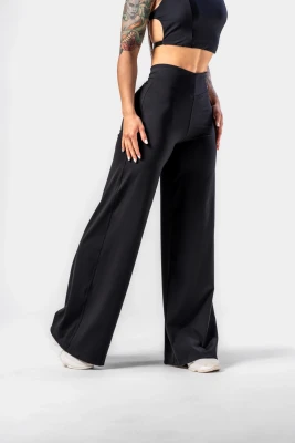 Брюки Nebbia Deni x NEBBIA High-waist Flared Pants 312 Black
