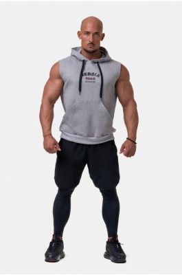 Футболка Nebbia Golden Era ragtop hoodie 197 light grey