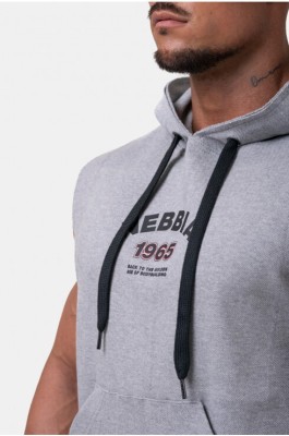 Футболка Nebbia Golden Era ragtop hoodie 197 light grey