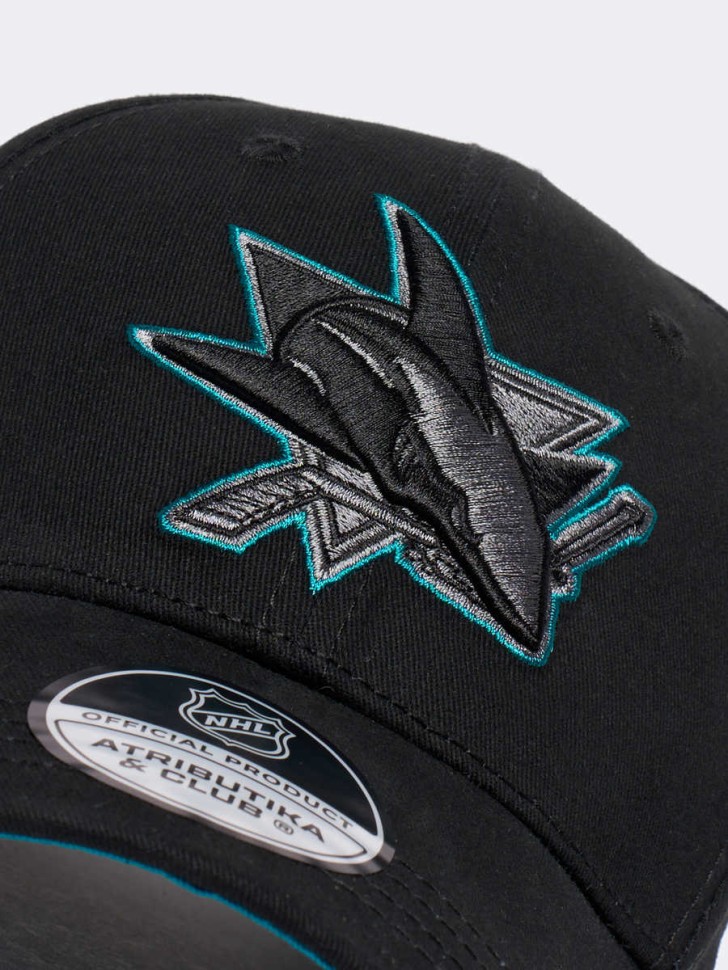 Бейсболка ATRIBUTIKA & CLUB San Jose Sharks, зелен.-черн. 32334 в Челябинске  в Челябинске 