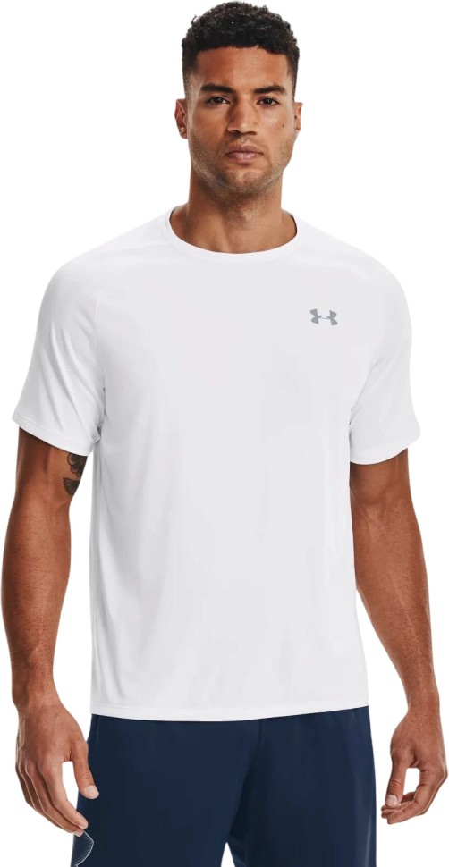 Футболка Under Armour UA Tech SS Tee White /  / Overcast Gray 1326413-100 в Челябинске  в Челябинске 