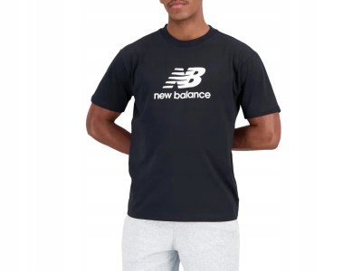 Футболка New Balance Essentials Stacked Logo Cotton Jersey Short Sleeve T-shirt MT31541-BK