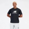 Футболка New Balance Essentials Stacked Logo Cotton Jersey Short Sleeve T-shirt MT31541-BK в Челябинске  в Челябинске 