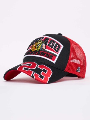 Бейсболка ATRIBUTIKA &amp; CLUB Chicago Blackhawks, красн.-черн. 32339