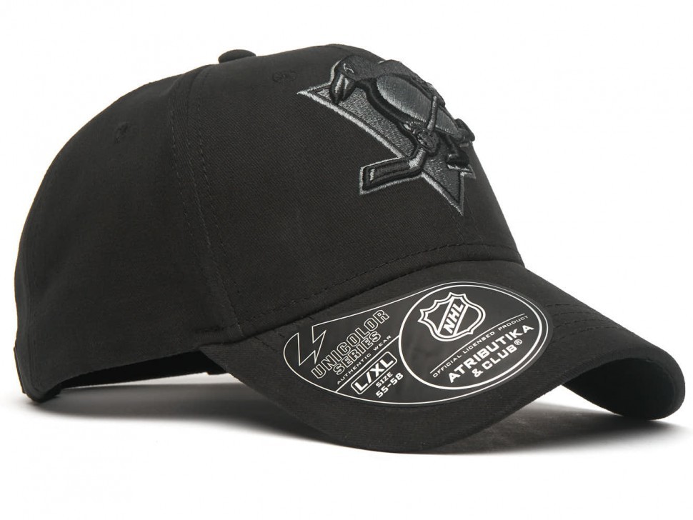 Бейсболка ATRIBUTIKA & CLUB Pittsburgh Penguins, черн. 31595 в Челябинске  в Челябинске 