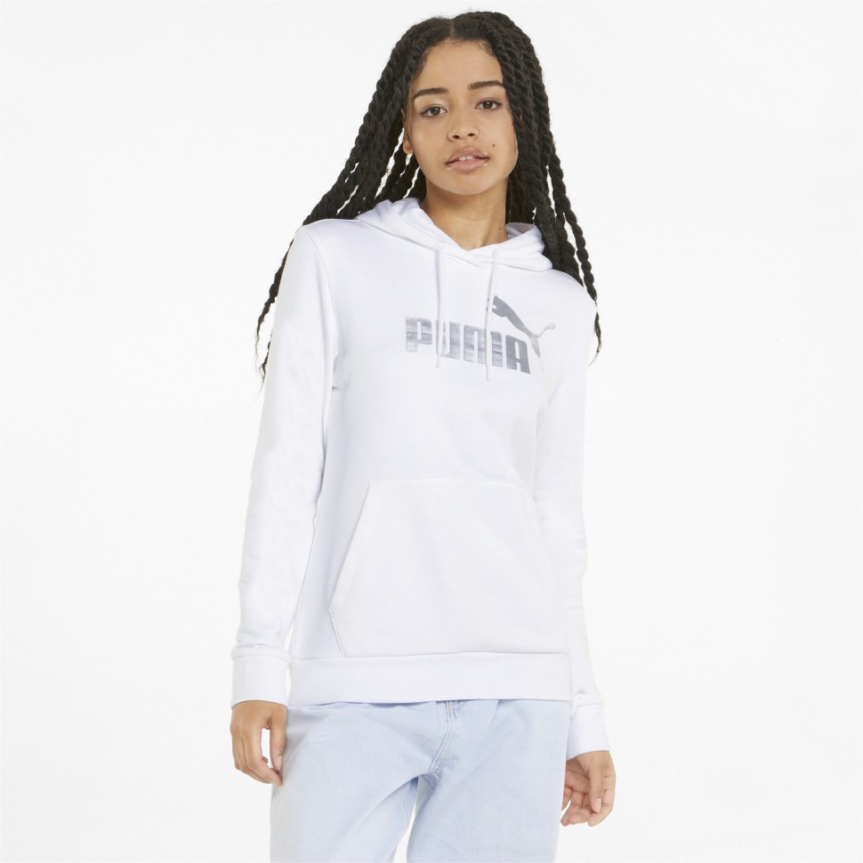 Толстовка Puma ESS+ Metallic Logo  Hoodie TR 84909602 в Челябинске  в Челябинске 