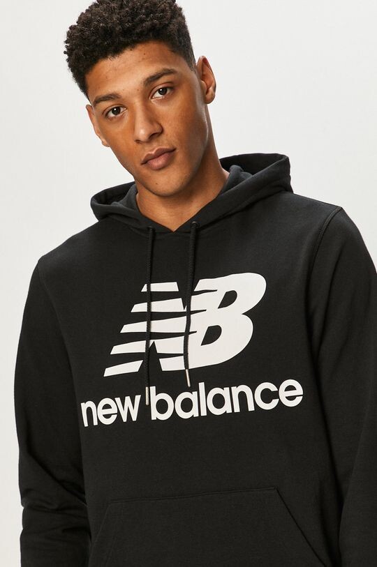 Толстовка New Balance NB Essentials Stacked Logo Po Hoodie MT03558-BK в Челябинске  в Челябинске 