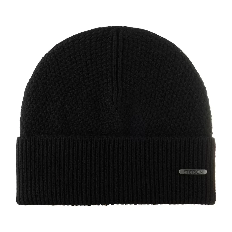Шапка STETSON 8599396 BEANIE MERINO WOOL (черный) 12-178-09-00 в Челябинске  в Челябинске 