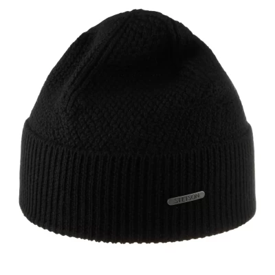 Шапка STETSON 8599396 BEANIE MERINO WOOL (черный) 12-178-09-00