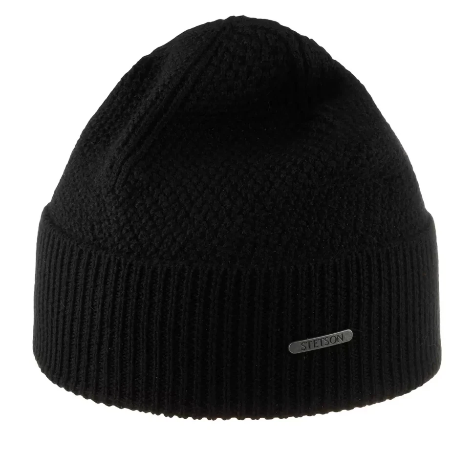 Шапка STETSON 8599396 BEANIE MERINO WOOL (черный) 12-178-09-00 в Челябинске  в Челябинске 