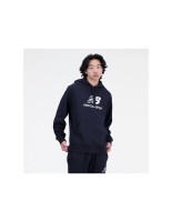 Толстовка New Balance Essentials Stacked Logo French Terry Hoodie MT31537-BK в Челябинске  в Челябинске 