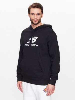 Толстовка New Balance Essentials Stacked Logo French Terry Hoodie MT31537-BK