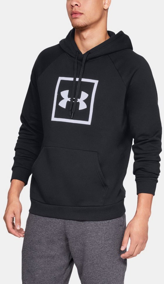 Толстовка Under Armour RIVAL FLEECE LOGO HOODY Black /  / White 1329745-001 в Челябинске  в Челябинске 