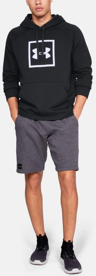 Толстовка Under Armour RIVAL FLEECE LOGO HOODY Black /  / White 1329745-001 в Челябинске  в Челябинске 