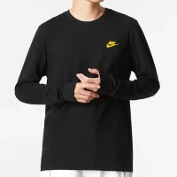 Лонгслив Nike с длинным рукавом Minimalistic Avphabet Logo Athleisure Casual DR7822-010 в Челябинске  в Челябинске 