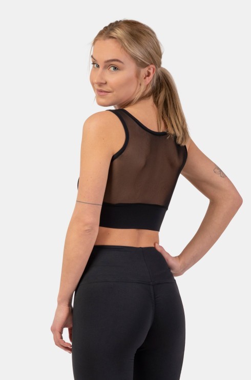 Топ NEBBIA Mesh Design Sports Bra “Breathe” 412 Black в Челябинске  в Челябинске 