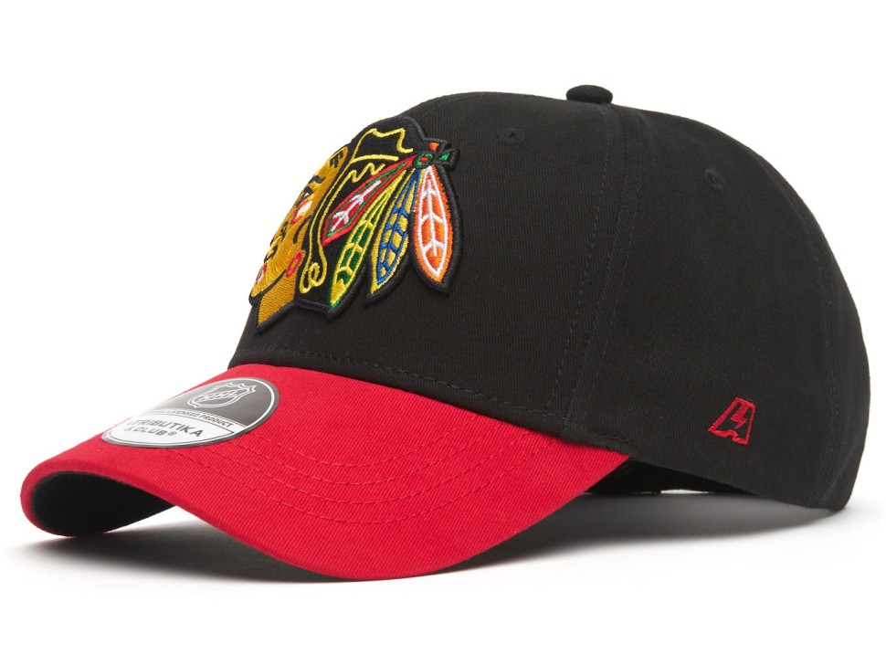Бейсболка ATRIBUTIKA & CLUB Chicago Blackhawks, черн.-красн. 31227 в Челябинске  в Челябинске 