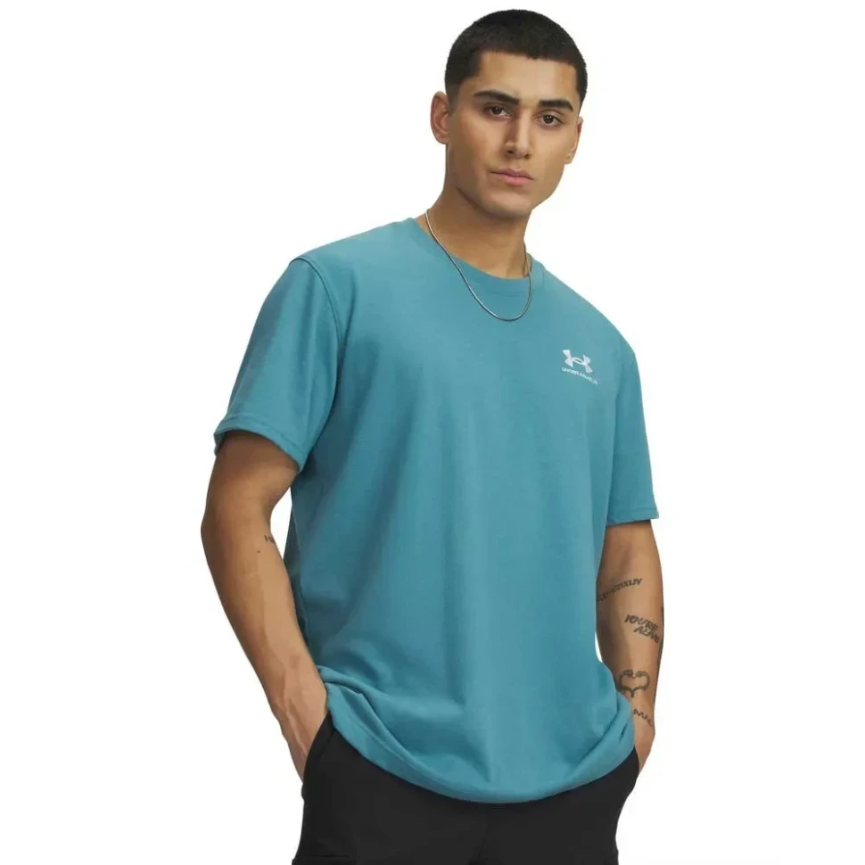 Футболка Under Armour UA M LOGO EMB HEAVYWEIGHT SS 1373997-466 в Челябинске  в Челябинске 