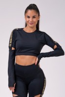 Топ Nebbia с рукавами Honey Bunny crop top 821 black в Челябинске  в Челябинске 