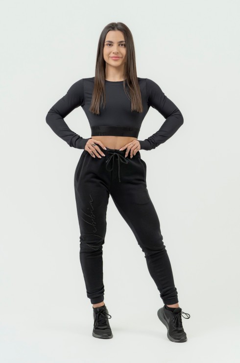 Брюки NEBBIA 846 High-Waist Joggers INTENSE Signature Black в Челябинске  в Челябинске 