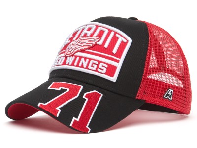 Бейсболка ATRIBUTIKA &amp; CLUB Detroit Red Wings №71, черн.-красн. 31458