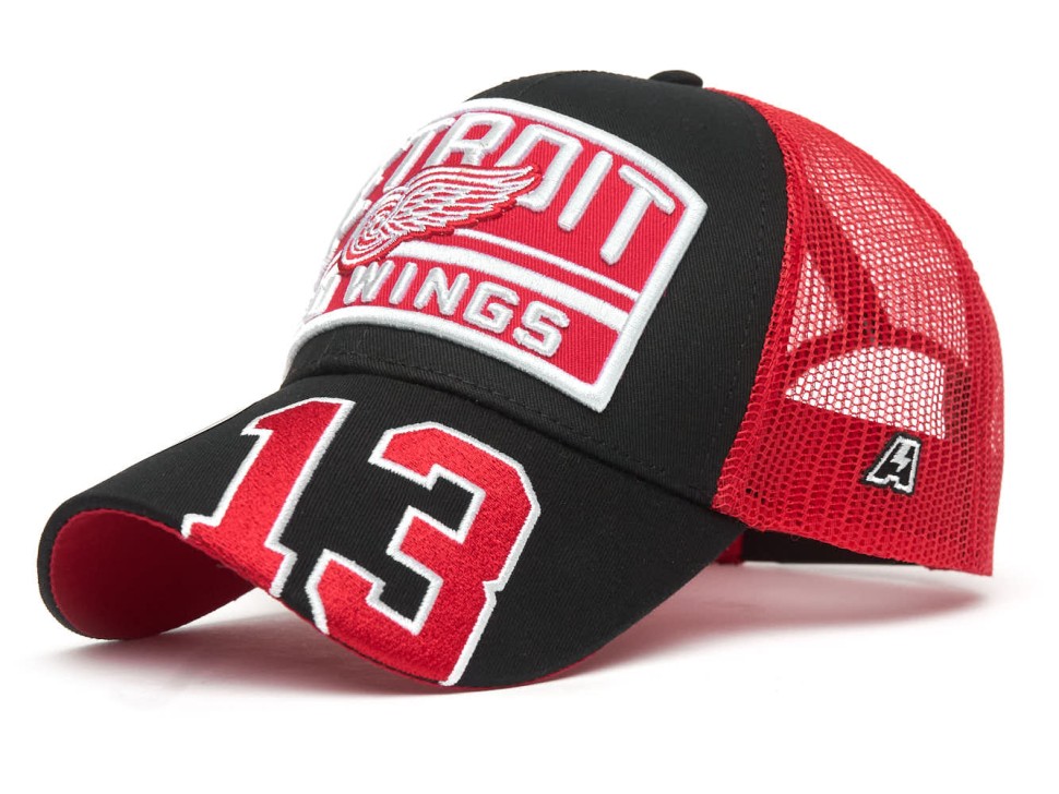 Бейсболка ATRIBUTIKA & CLUB Detroit Red Wings №13, черн.-красн. 31763 в Челябинске  в Челябинске 
