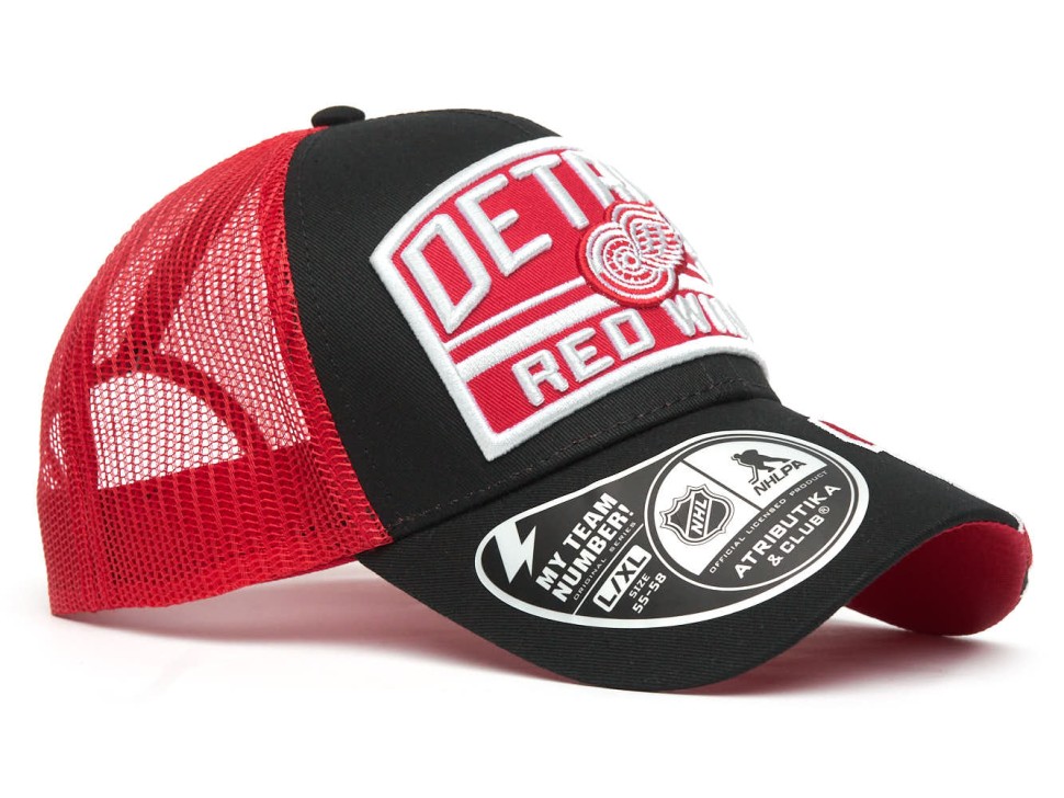 Бейсболка ATRIBUTIKA & CLUB Detroit Red Wings №13, черн.-красн. 31763 в Челябинске  в Челябинске 