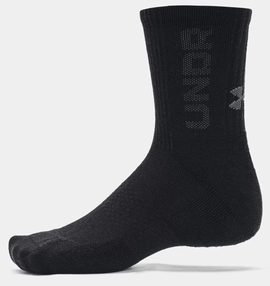 Носки Under Armour UA 3-Maker 3pk Mid-Crew-BLK 1373084-001 в Челябинске  в Челябинске 