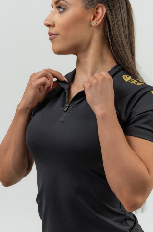 Футболка NEBBIA Compression Zipper Shirt INTENSE Ultimate 831 Gold в Челябинске  в Челябинске 