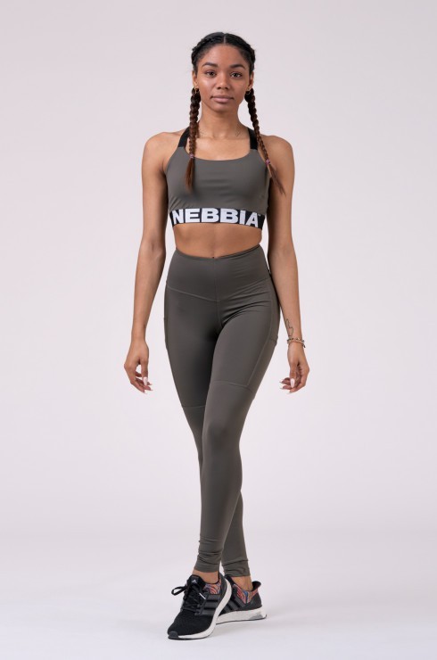 Лосины NEBBIA High waist Fit&Smart leggings 505 safari в Челябинске  в Челябинске 