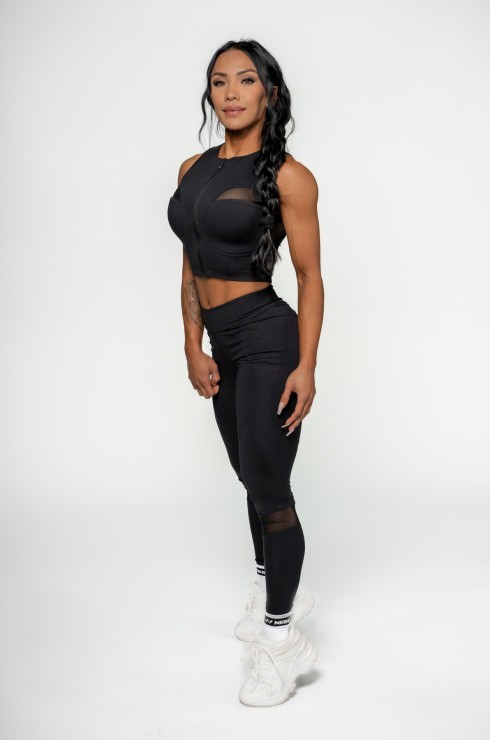 Топ NEBBIA 842 Compression Push-Up Top INTENSE Mesh Black в Челябинске  в Челябинске 