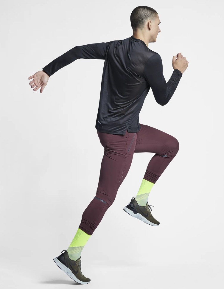 Футболка с длинным рукавом Nike M NK DRY MILER TOP LS AJ7568-010 в Челябинске  в Челябинске 