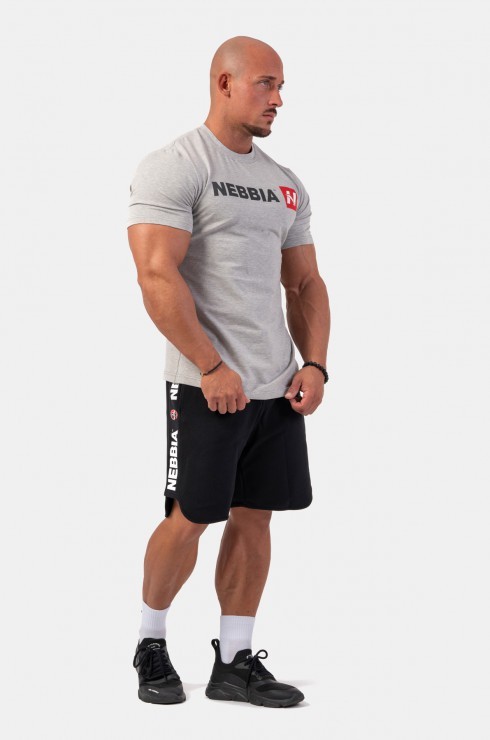 Футболка NEBBIA Red "N" T-shirt 292 Light grey в Челябинске  в Челябинске 