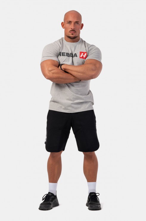 Футболка NEBBIA Red "N" T-shirt 292 Light grey в Челябинске  в Челябинске 