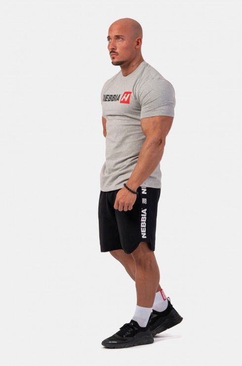 Футболка NEBBIA Red "N" T-shirt 292 Light grey в Челябинске  в Челябинске 