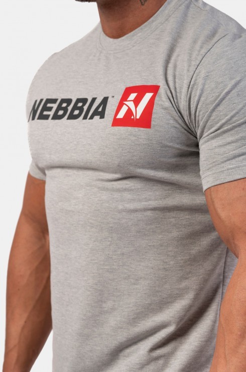 Футболка NEBBIA Red "N" T-shirt 292 Light grey в Челябинске  в Челябинске 