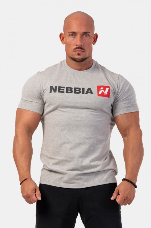 Футболка NEBBIA Red "N" T-shirt 292 Light grey в Челябинске  в Челябинске 