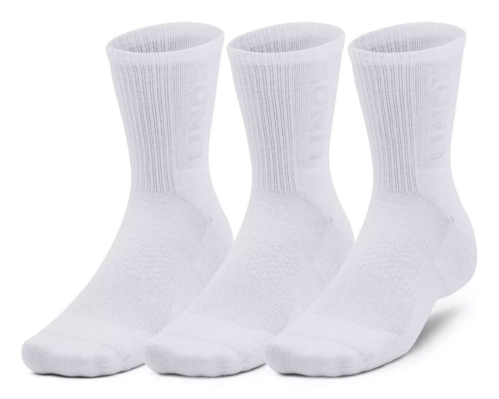 Носки Under Armour UA 3-Maker 3pk Mid-Crew-WHT 1373084-100 в Челябинске  в Челябинске 