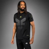 Футболка Venum Training Camp 4.0 Dry Tech T-shirt - Black/Neon Green Ven05487-103 в Челябинске  в Челябинске 