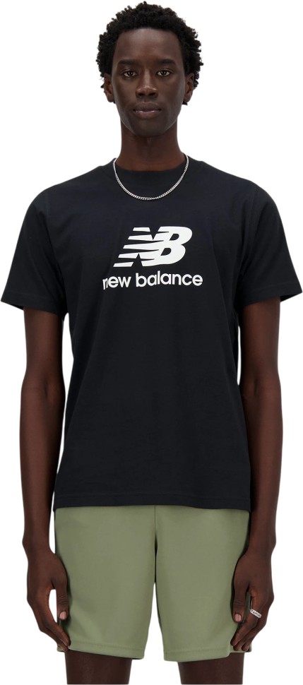 Футболка New Balance Stacked Logo MT41502BK в Челябинске в Челябинске