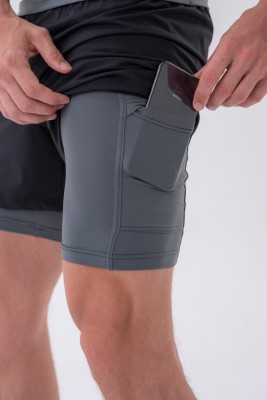 Шорты Nebbia Double-Layer Shorts with Smart Pockets 318 Grey