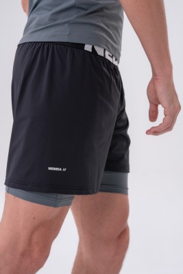 Шорты Nebbia Double-Layer Shorts with Smart Pockets 318 Grey
