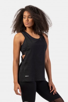 Майка Nebbia 419 Sleeveless Loose Cross Back Tank Top “Feeling Good” Black