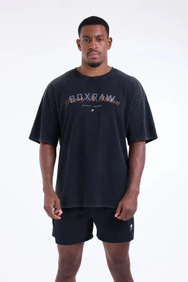 Футболка BoxRaw Poetry In Motion Oversized BXRW-U-PIMT Black в Челябинске  в Челябинске 