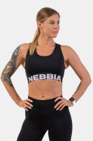 Топ NEBBIA Medium Impact Cross Back Sports Bra 410 Black в Челябинске  в Челябинске 