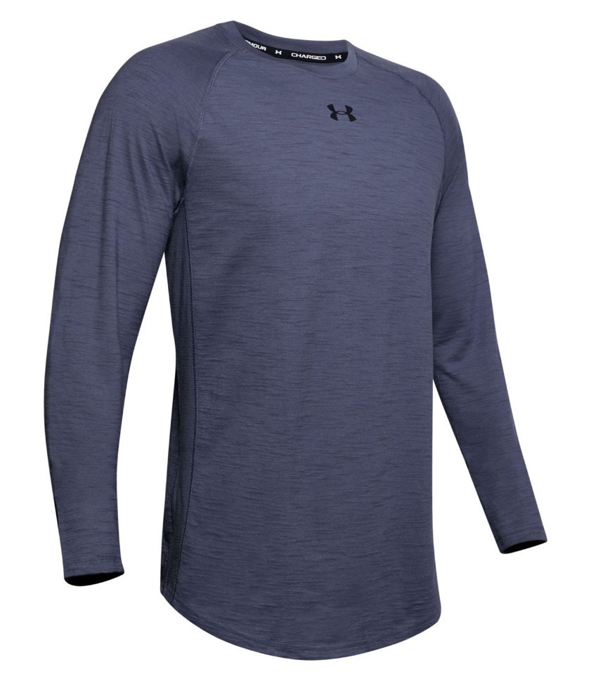Футболка с длинным рукавом Under Armour Charged Cotton LS 1351577-497 в Челябинске  в Челябинске 